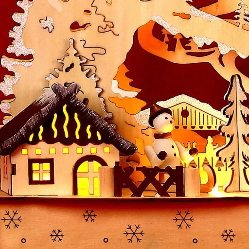 LED candle arch - candle holder - Christmas - wood
