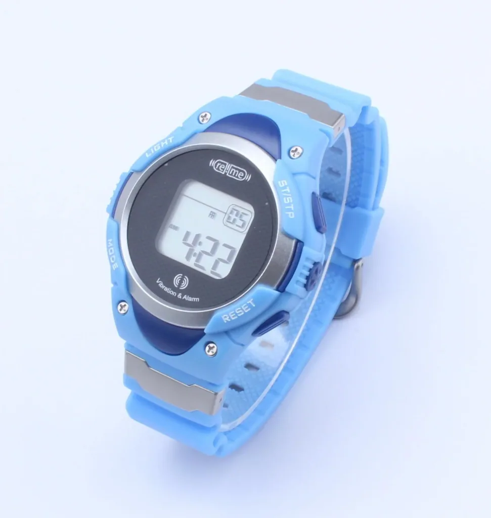 Wristwatch with 8-time alarm, stopwatch and countdown function (short-term alarm clock)
