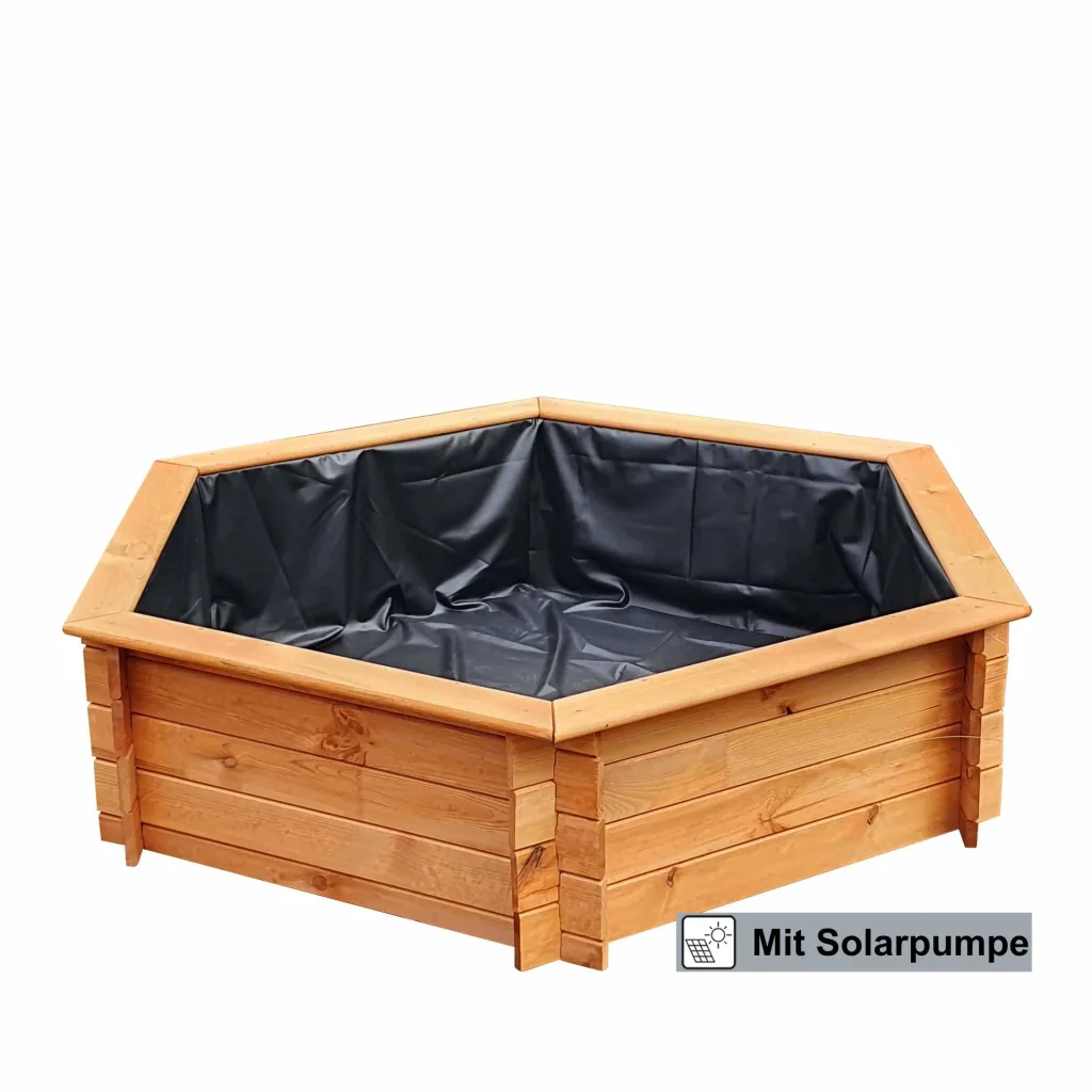 Hexagonal raised pond 150 cm solar