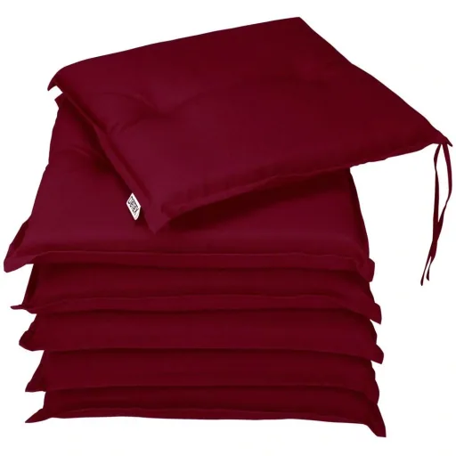 Seat cushions - set of 6 - Boston Red - 43x39x5cm