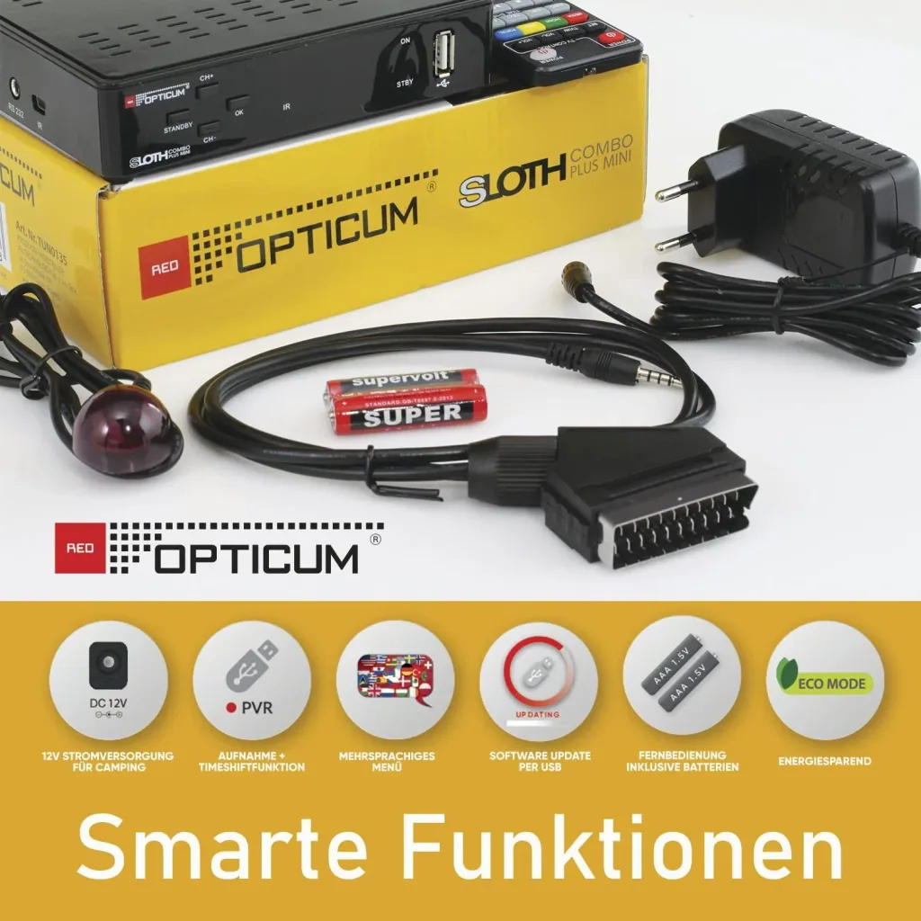 Receiver Sloth Combo plus mini DVB-S2/T2/C