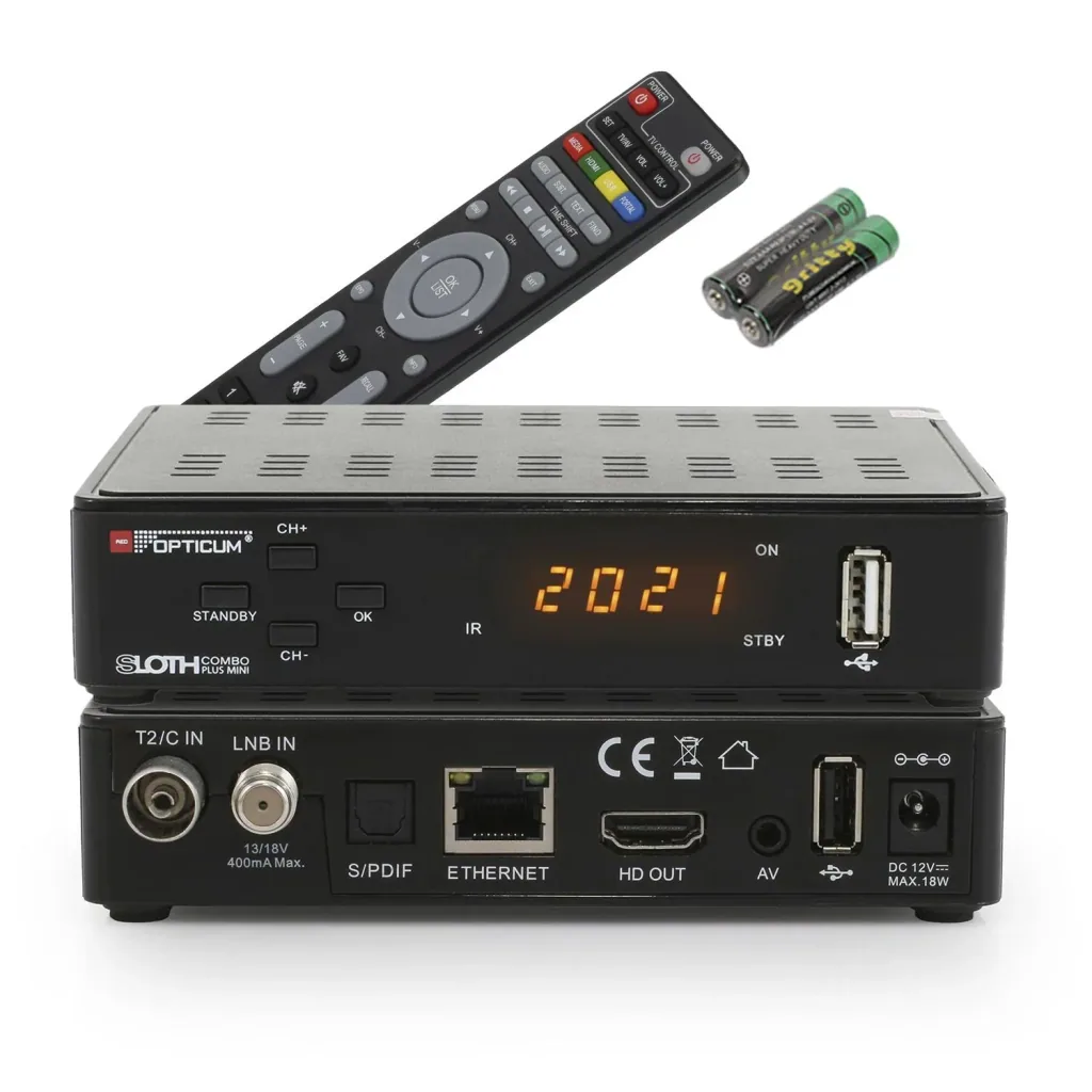 Receiver Sloth Combo plus mini DVB-S2/T2/C