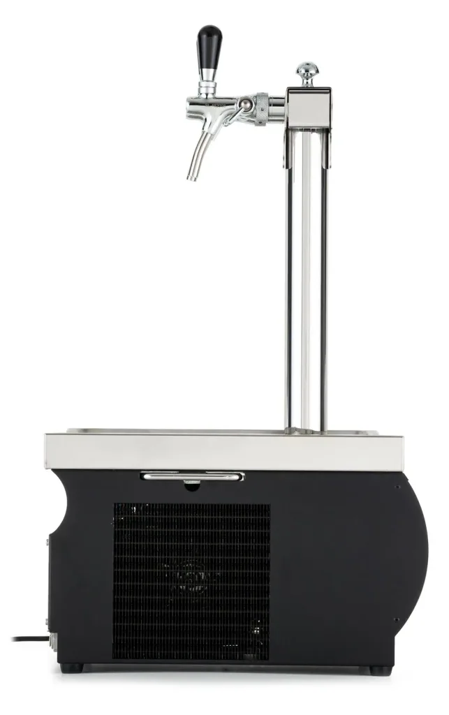 Beer dispenser, Beer machine Kontakt 55 / K Profi 2-line dry cooler made of stainless steel, 50 liter / h membrane pump, Green Line