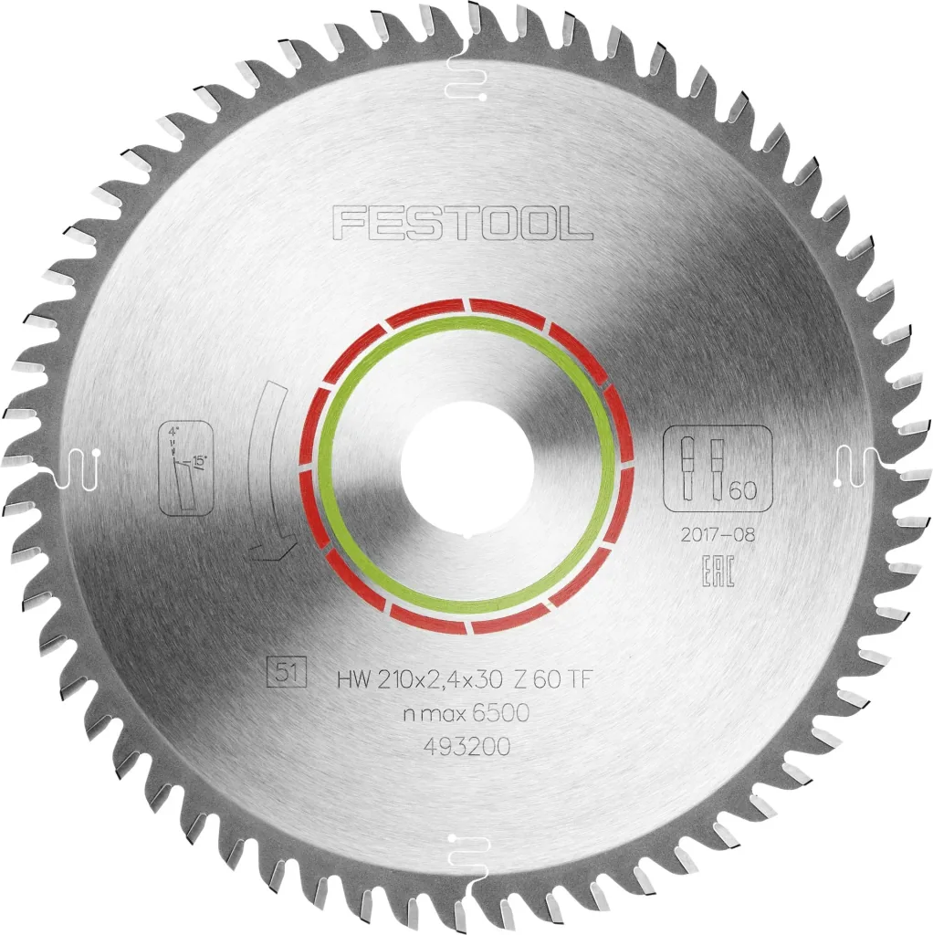 Special saw blade HW 210 x 2.4 x 30 TF60
