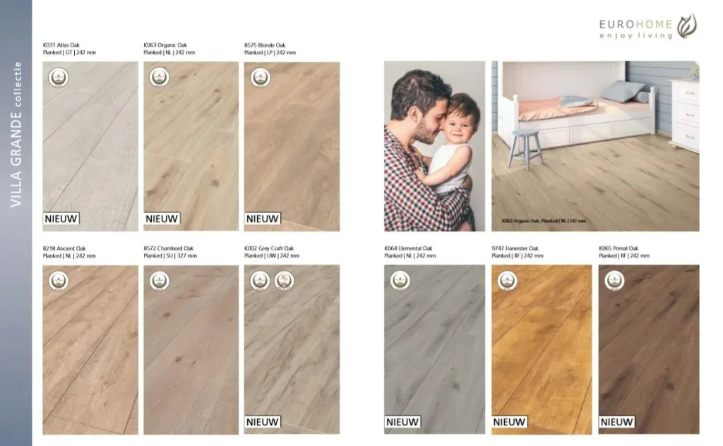 Villa Grande laminate flooring Primal Oak 8 mm 2.48 m²