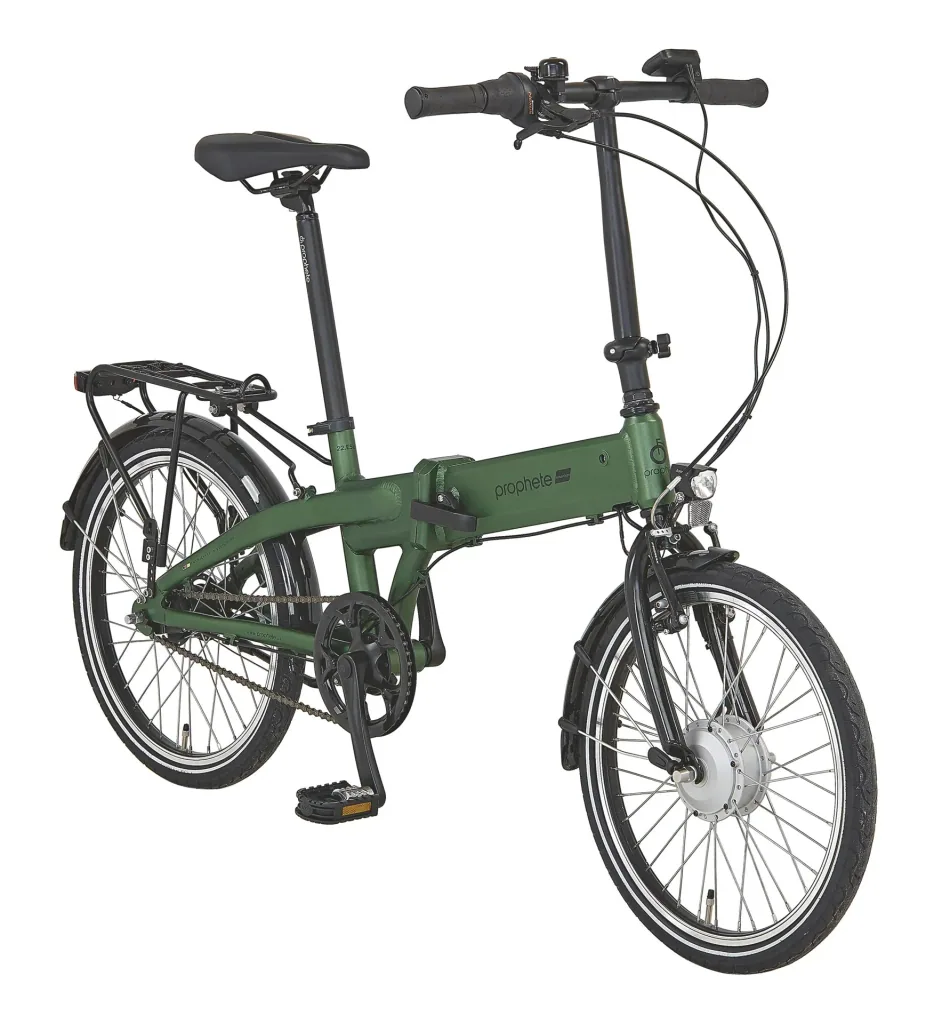 Unisex E-Bike City, 20 inches, frame size 30 cm, 7-speed hub gear, matte green, URBANICER 22.ESU.10