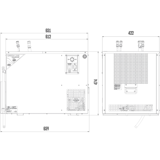 Beer dispenser, AS-110, 2 lines, flow cooler, wet cooler - under counter
