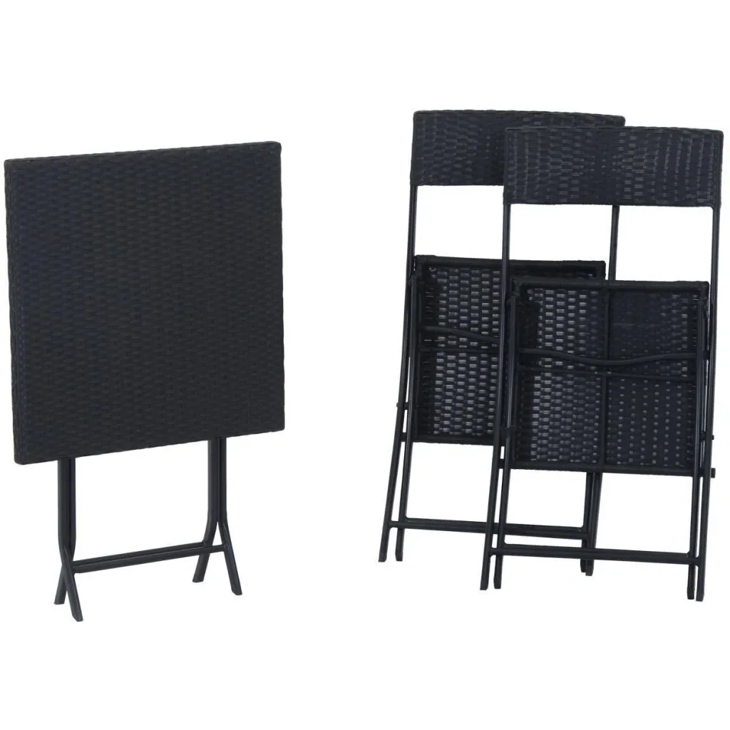 Balcony set polyrattan garden furniture 3-piece balcony furniture