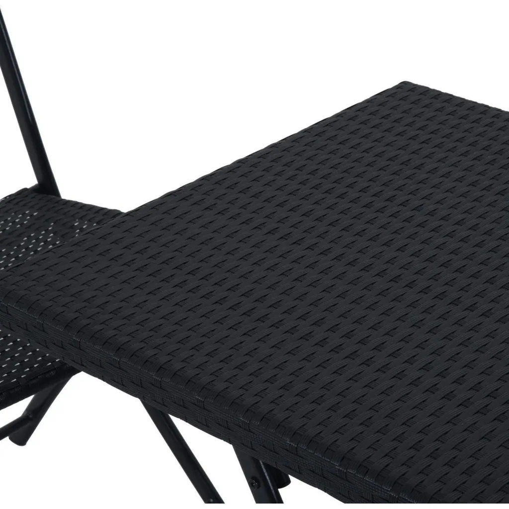 Balcony set polyrattan garden furniture 3-piece balcony furniture