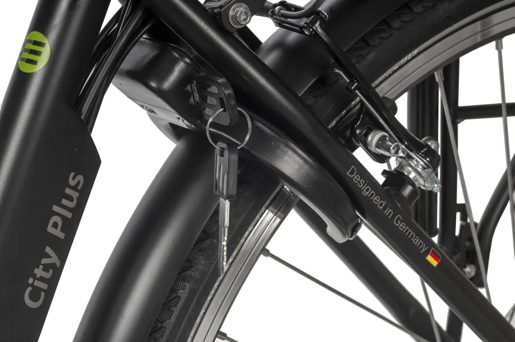 Unisex City E-Bike 28 inches, frame height 45 cm, 7-speed hub gear, black, Munich