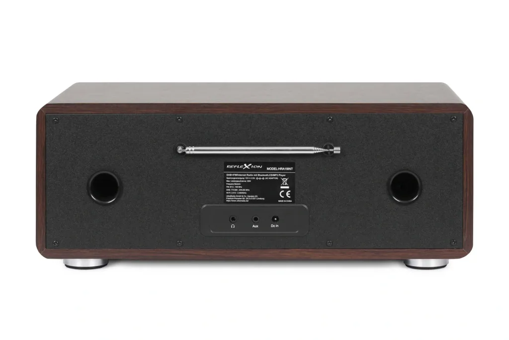 Design Internet/DAB+/FM radio with Bluetooth, CD, AuxIn, Encoding, wood-colored, HRA19INT/WD