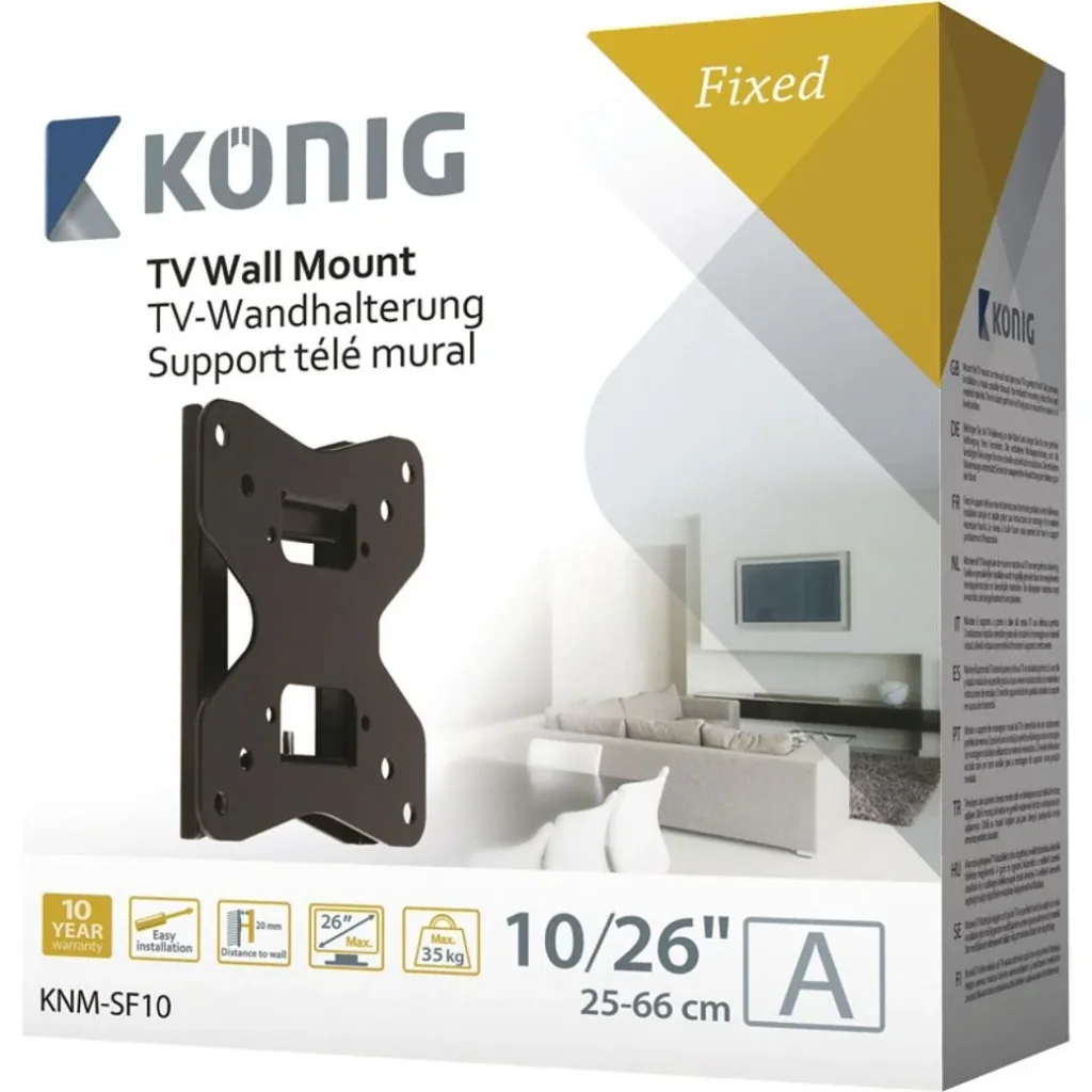 TV wall mount fixed 10 - 26 " 35 kg