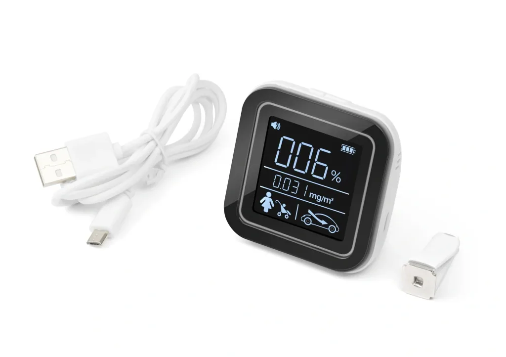 Air quality monitor with LCD display