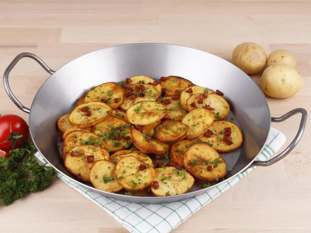Health iron pan with handles, 24cm