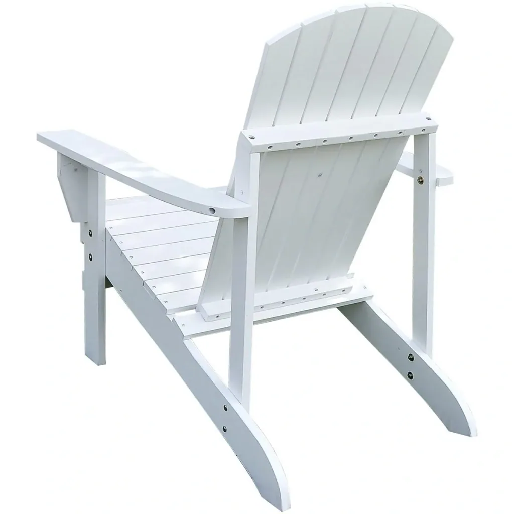 Garden chair with cup holder white