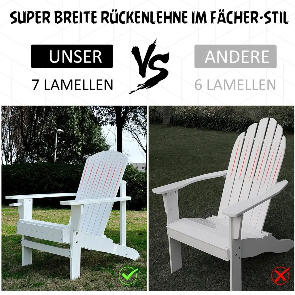 Garden chair with cup holder white