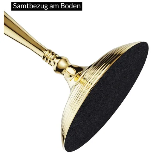 Candle holder gold shiny aluminum 40cm 5-arm candelabra
