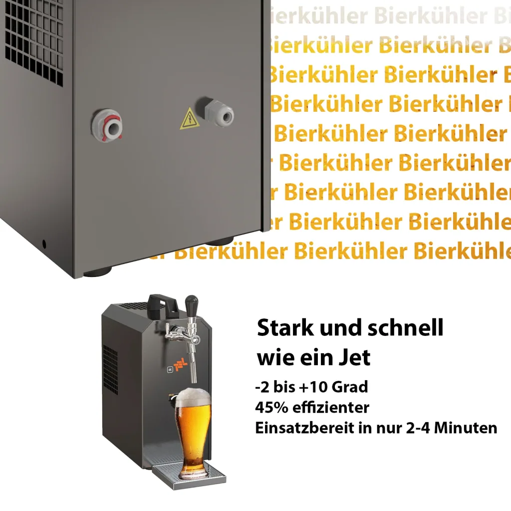 Beer dispenser, Beer machine - JET 30K with air pump flow cooler 1-line dry cooler, up to 30 liters/h