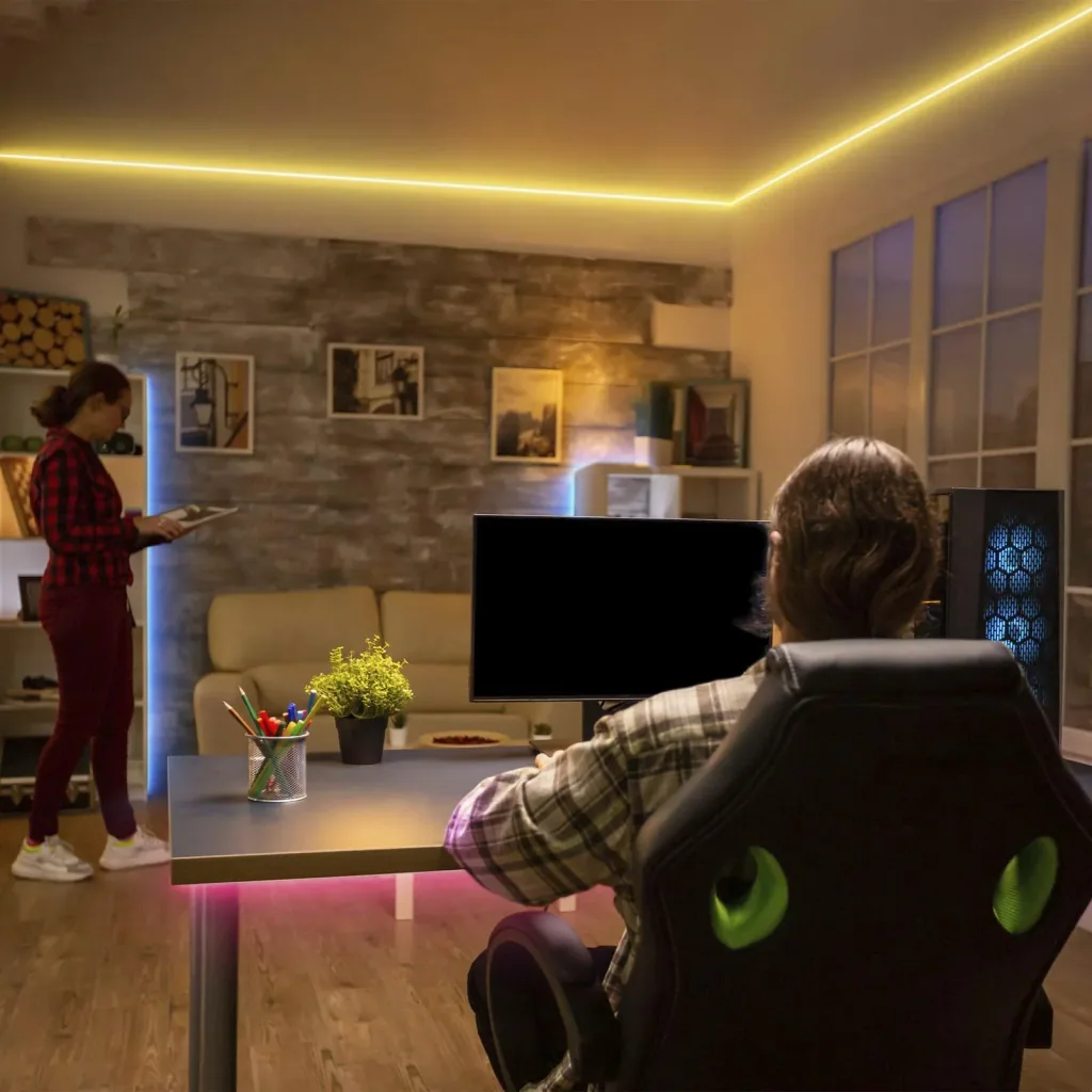 MAGIC RGB LED flex strip, 3m, music sensor, 90 RGB LEDs, 12W, remote control