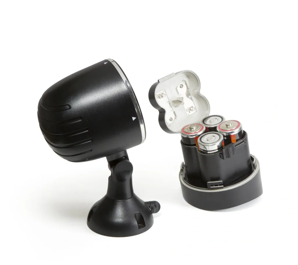 HD outdoor camera with LED light and motion detection - black
