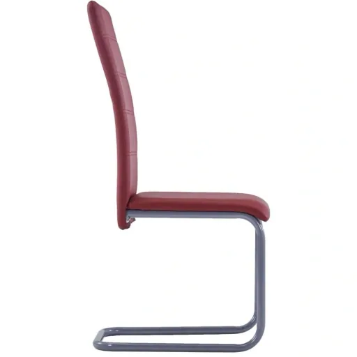 Dining room chairs 2-seater faux leather red
