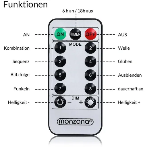 LED chain falling rain white and remote control