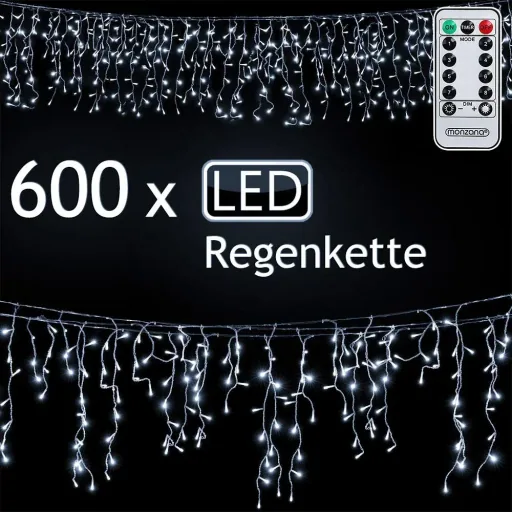 LED chain falling rain white and remote control