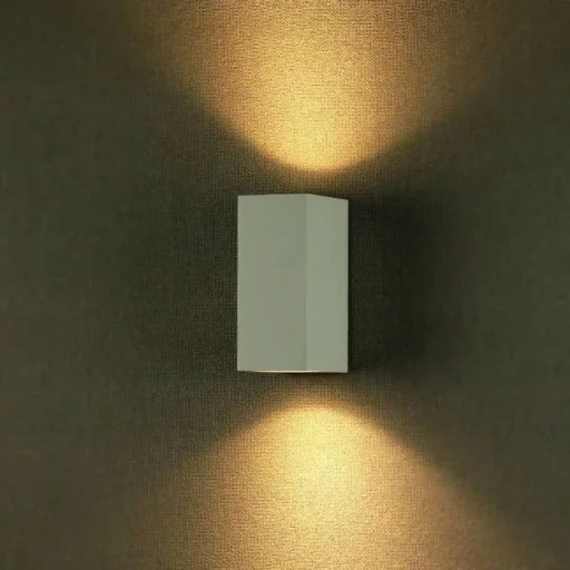- Outdoor light - 2 lights - Wall light - Rectangle - GU10 - IP44 - White