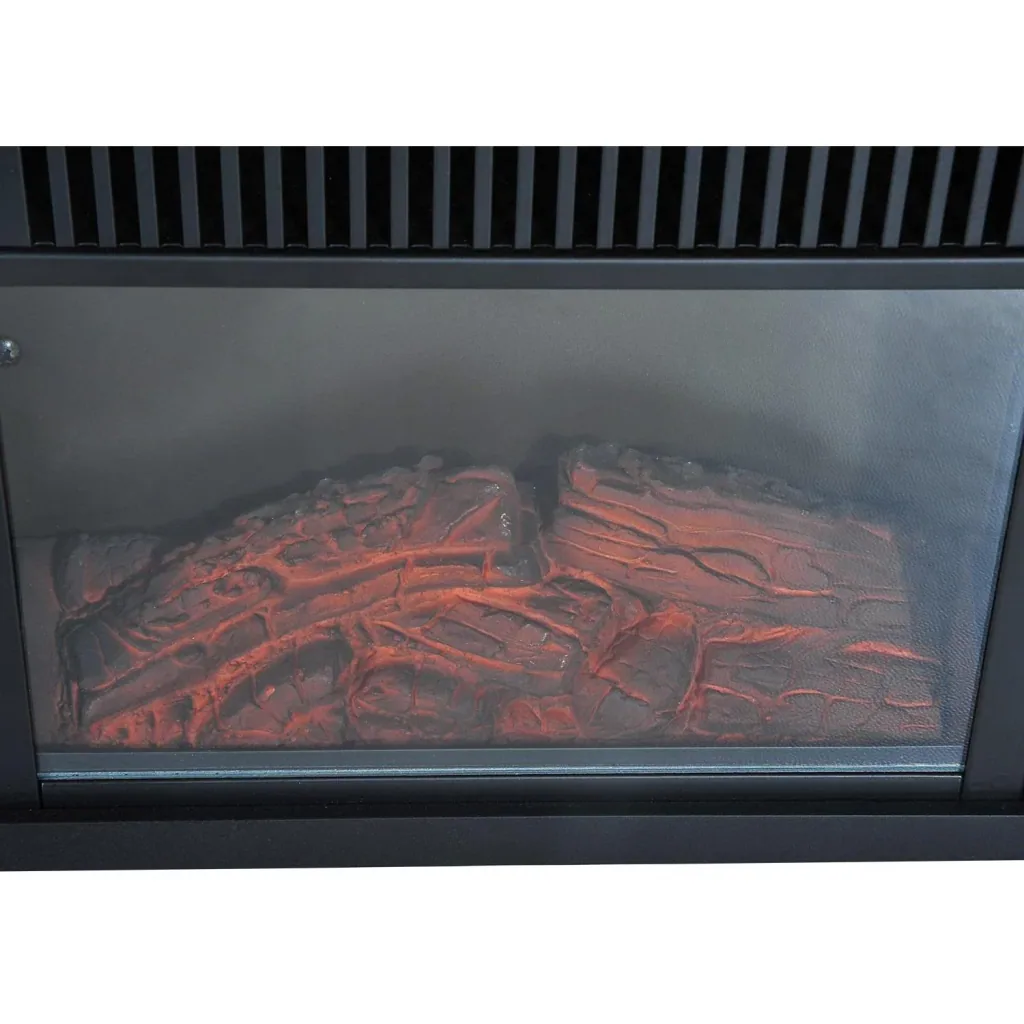 Electric fireplace freestanding fireplace 1200 Watt compact black