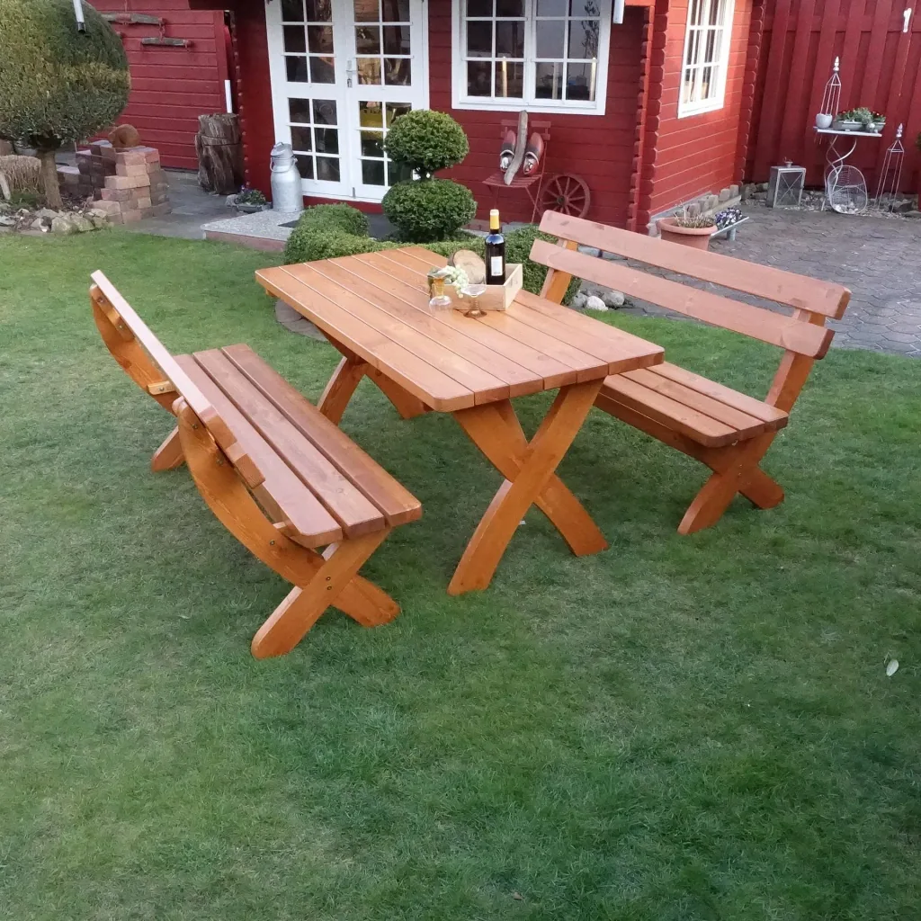Landsberg wooden furniture, honey brown