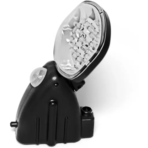 Solar-powered wall light with 15 LEDs and motion sensor