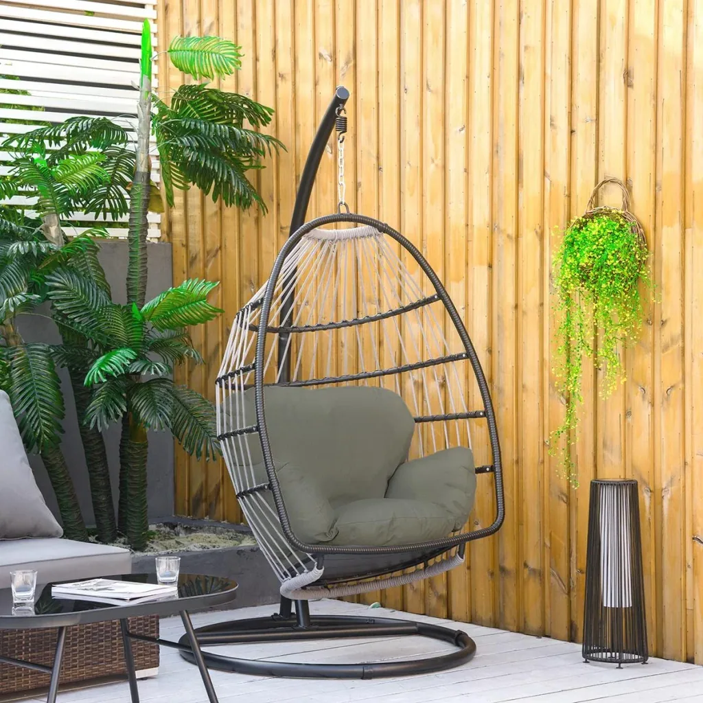 Hanging chair cushion pad for hanging basket seat cushion replacement cushion hanging swing back cushion polyester 112 x 79 x 22 cm