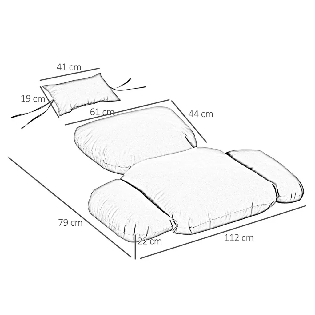 Hanging chair cushion pad for hanging basket seat cushion replacement cushion hanging swing back cushion polyester 112 x 79 x 22 cm