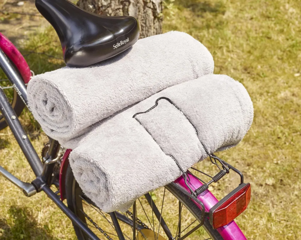 Deck chair towel, size 200x80cm, color light gray