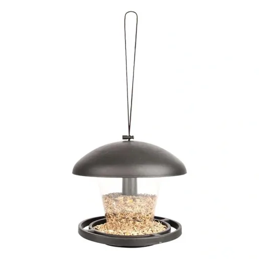 Bird feed silo black