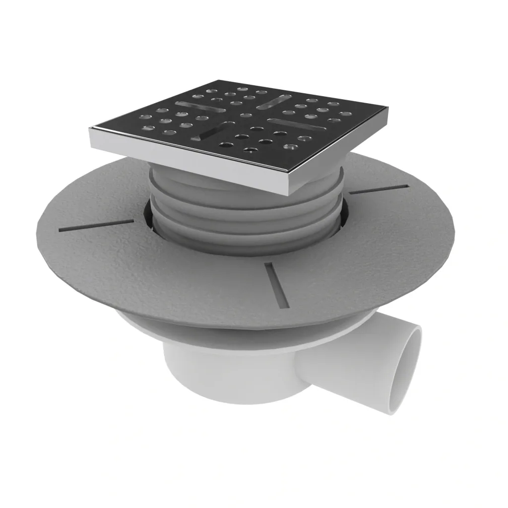 Floor drain for shower element, horizontal