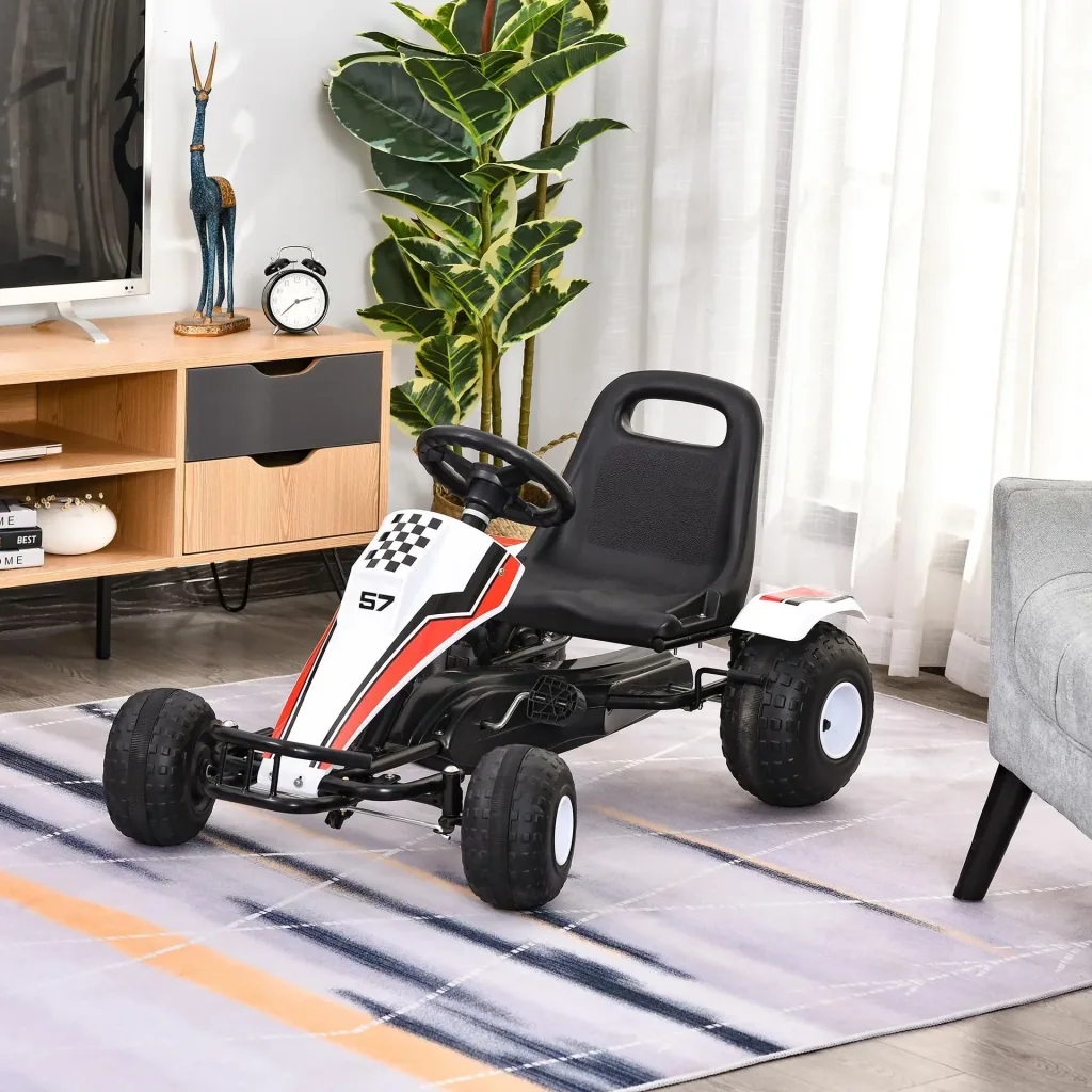 Children's go-kart with handbrake