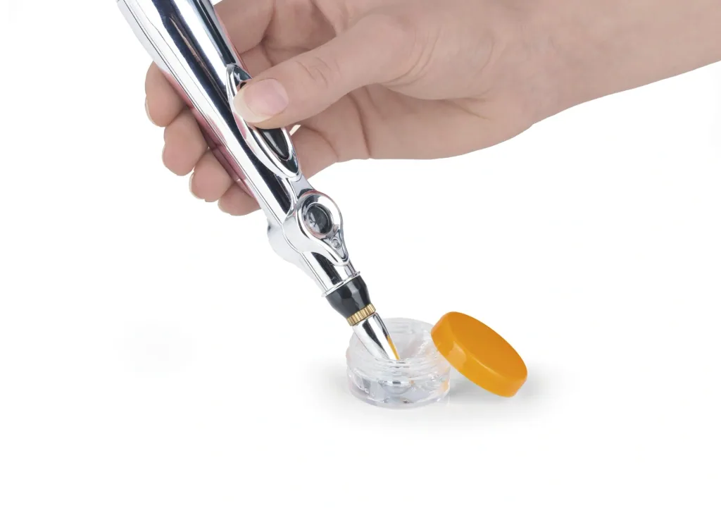 Acupressure pen, 1.5 volts, silver