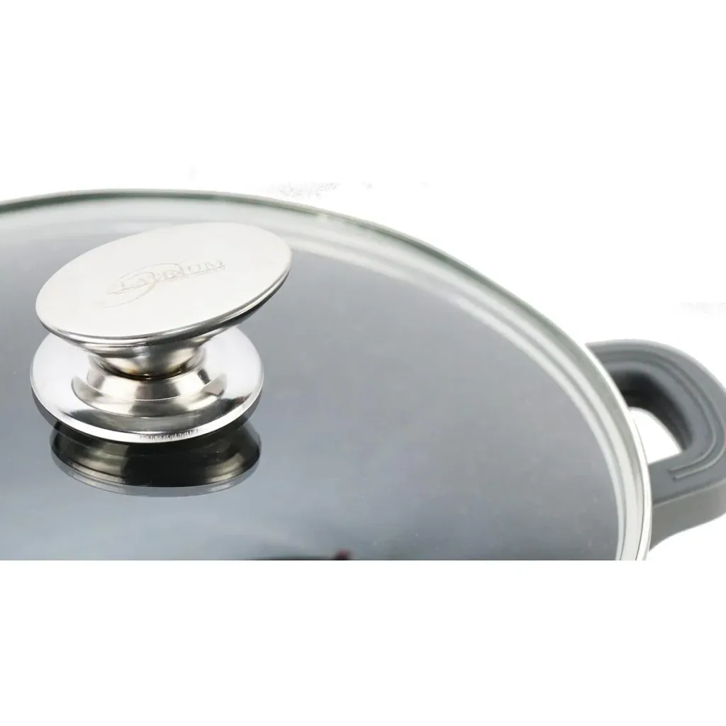 Saucepan/Casserole - with lid - 24 cm - Black
