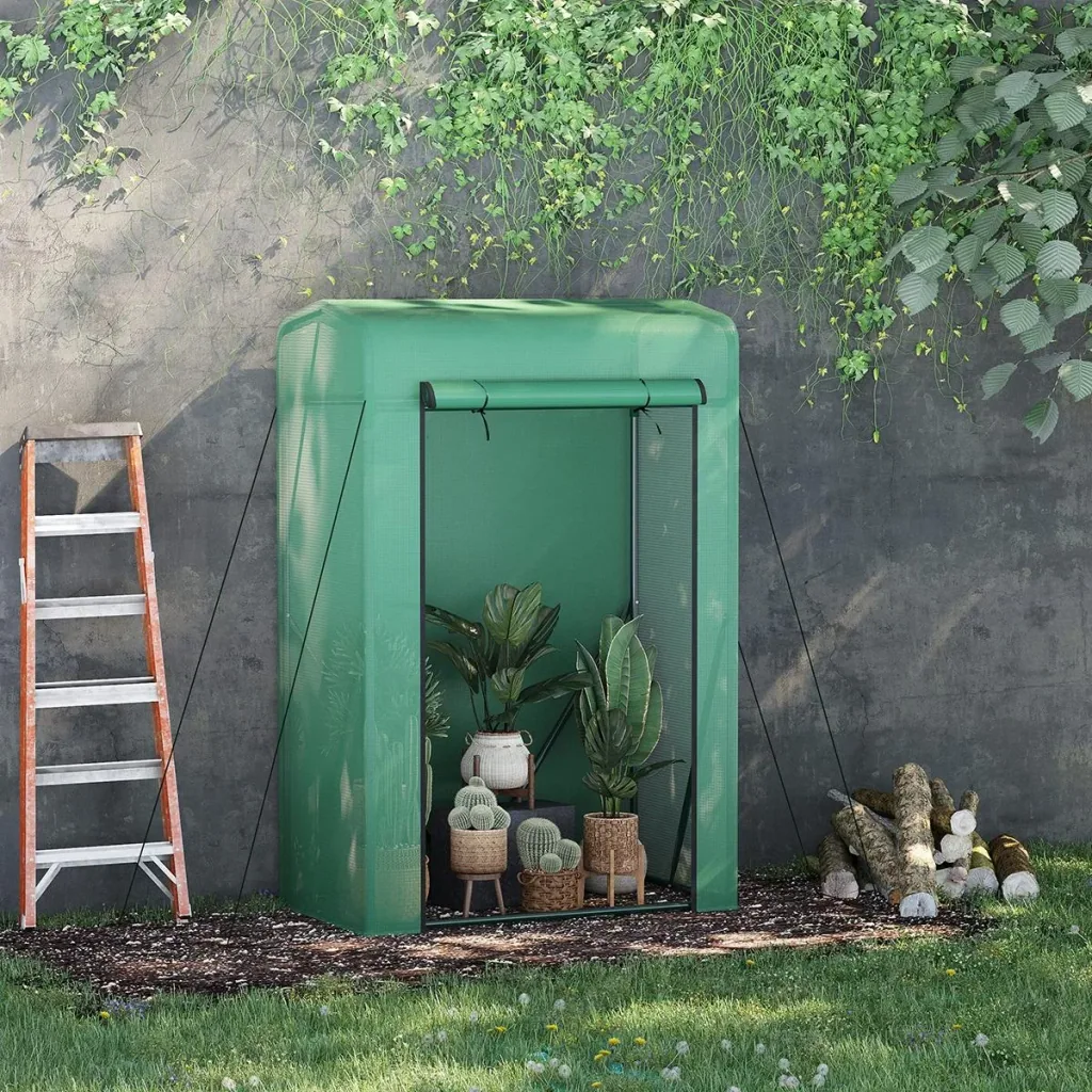 Poly Greenhouse - Steel/PE - Green - 100 x 50 x 150 cm