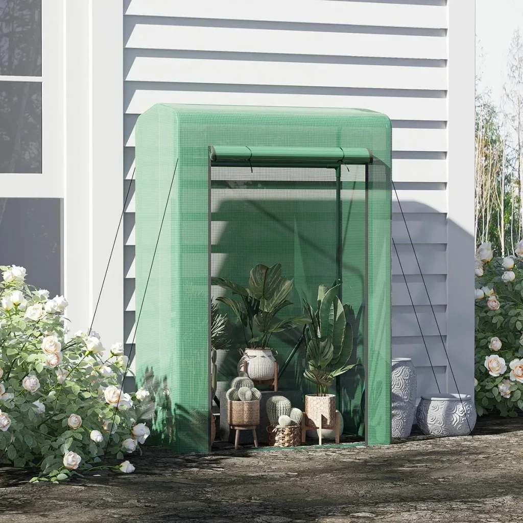 Poly Greenhouse - Steel/PE - Green - 100 x 50 x 150 cm