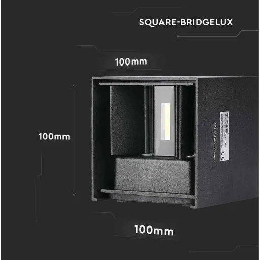VT-759-12 LED wall light - 11W - 3000K - 1360 lumens - Black