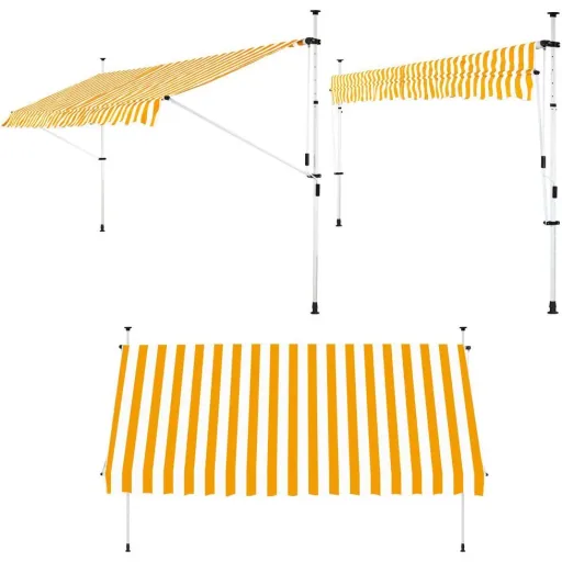 Clamping canopy yellow/white 400cm