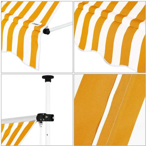 Clamping canopy yellow/white 400cm