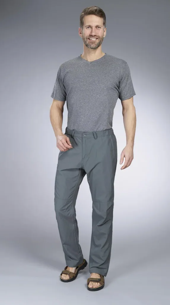 V-neck shirt, anthracite/melange, size M
