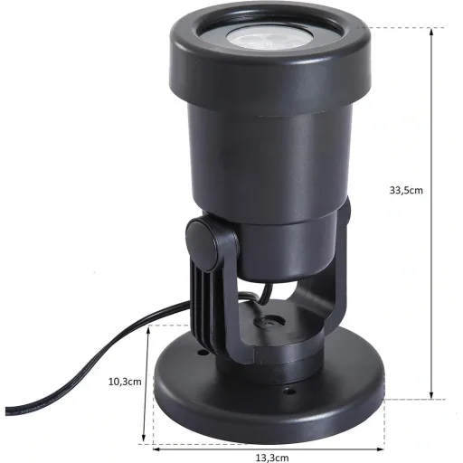 LED projector lights effect light 4 motif foils Christmas black