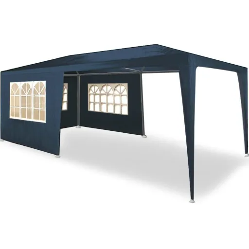 Riminimet party tent with side walls and arched windows - blue - 3x6m