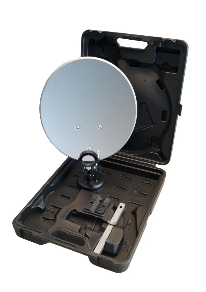 Satellite camping case CS35 with Easyfind LNB, bracket