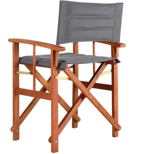 Folding Directional Chair Anthracite Eucalyptus FSC
