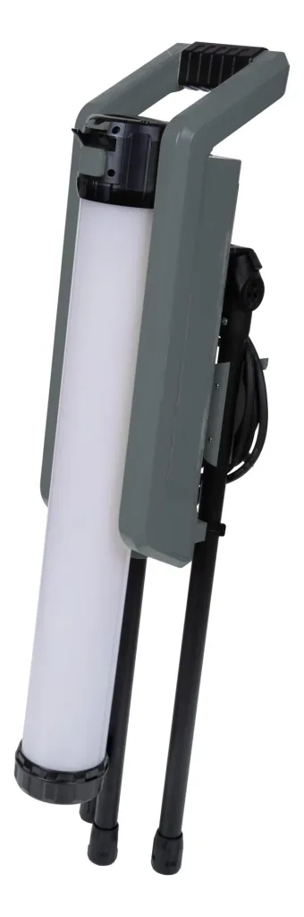 LED work light with fold-out main LED, 360 degree wide-angle illumination